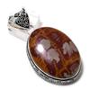 Noreena Jasper Gemstone Handmade 925 Sterling Silver Jewelry Pendant 2.32" U9v13