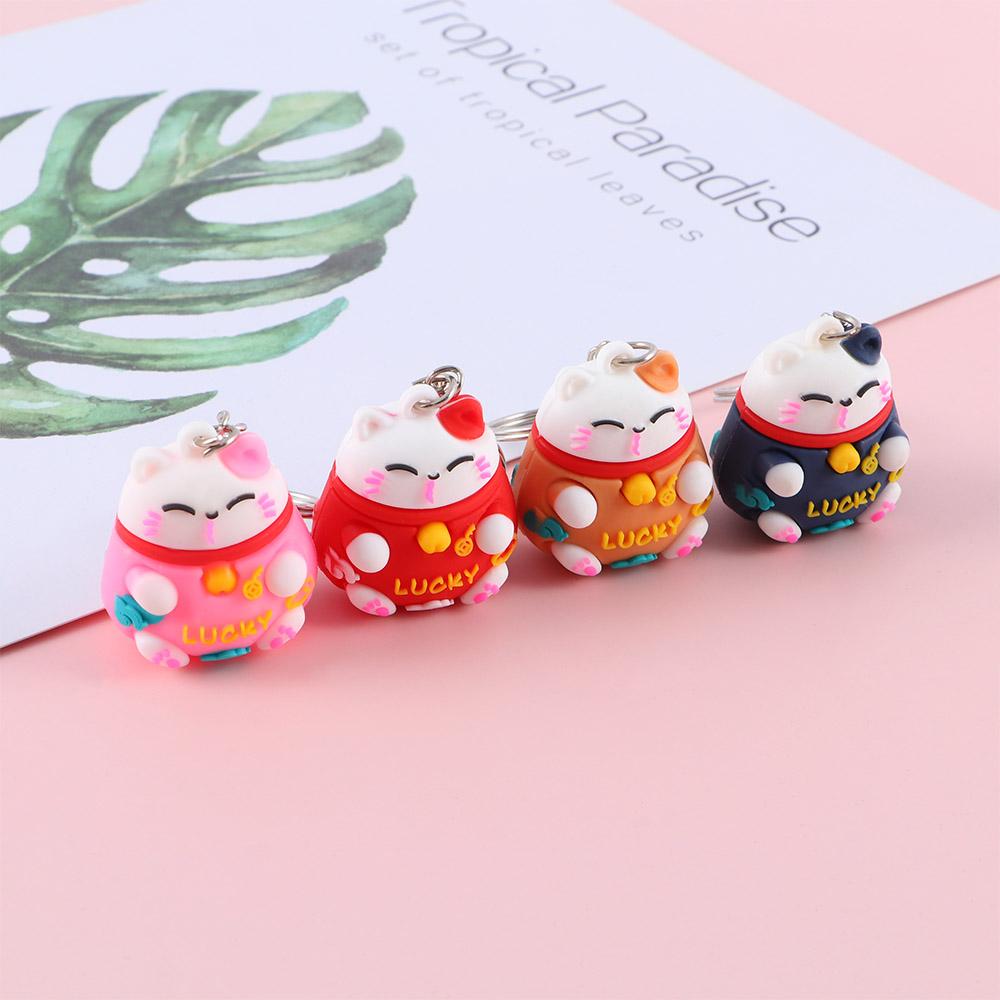 Аксессуар для телефона, украшения на удачу, брелок для автомобиля, сумка, брелок с изображением счастливого кота, мультяшный брелок