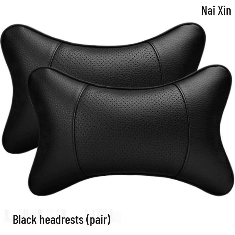 All-Season Genuine Leather Car Headrests & Lumbar Support Pillows