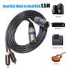 Dual XLR Male To Dual RCA Male Audio Line Black Audio Cable Adapter Wire for Microphone Mixer Headphone AmplifierGood Product