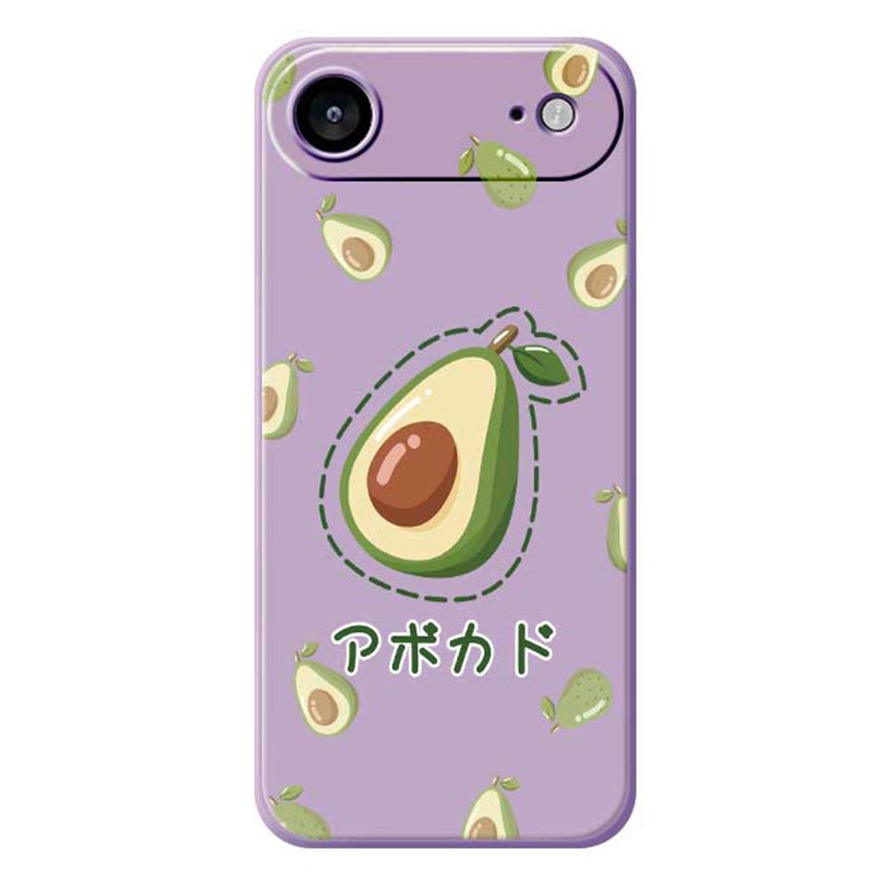 For iPhone 17 Air Case Avocados Pattern Printing Straight Edge TPU Phone Back Cover