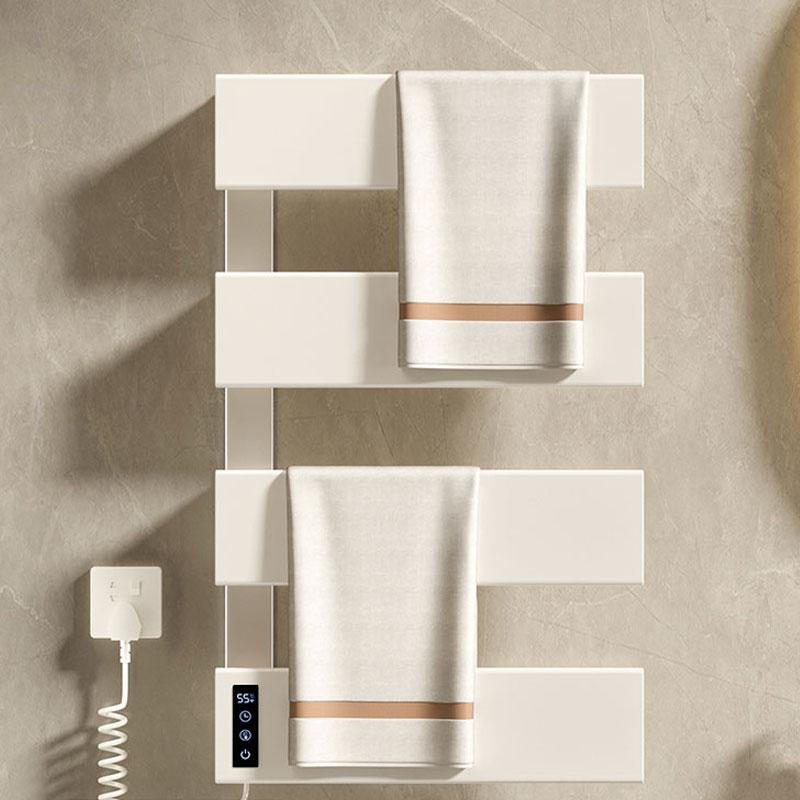 towel bar Gun ash space aluminum electric towel rack bathroom intelligent constant temperature timed drying towel bar