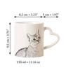Singapura – Cat mug, adorable heart-shaped handle mug | Art-Dog