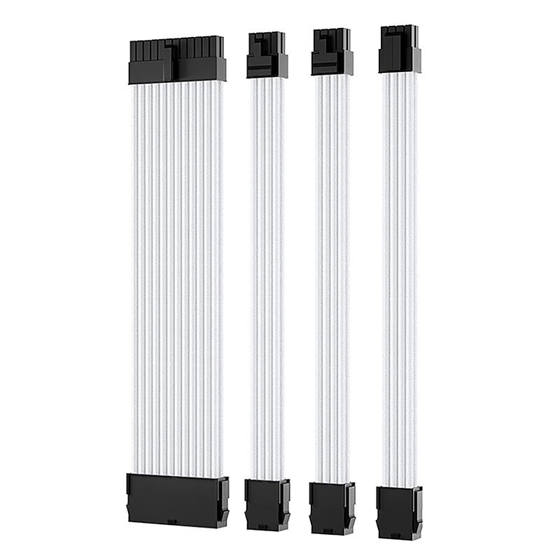 Psu Atx 24Pin удлинительный кабель нейлоновый плетеный 8-контактный 6+2-контактный шнур 24-контактный удлинитель материнской платы для корпуса компьютера комплект кабелей питания