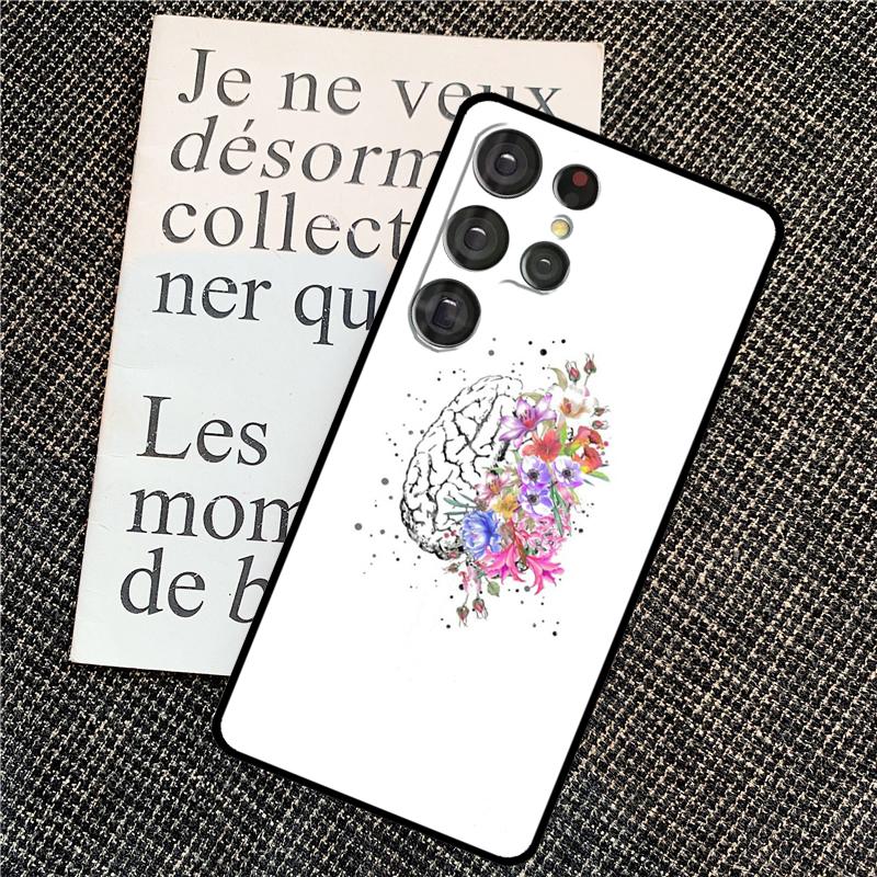 Чехол-бампер с рисунком 'Анатомия Мозга' для Samsung Galaxy S25 Ultra S20 S21 S22 S23 S24 Ultra S9 S10 Plus S24 FE Задняя крышка
