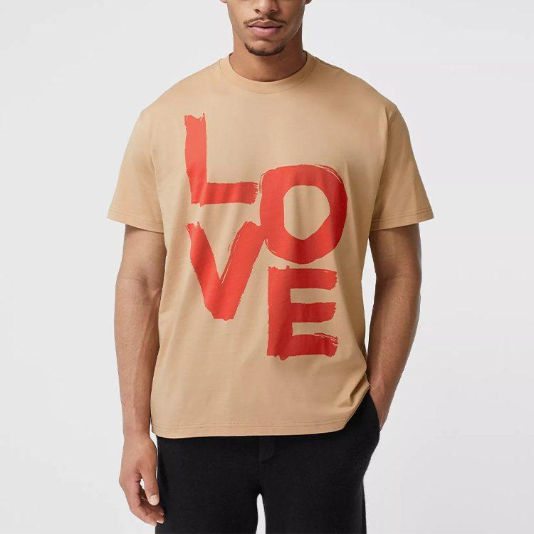 Burberry Мужская футболка, мягкий рыжеватый цвет, артикул 80375851