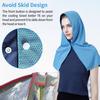 Cooling Hooded Headscarf Button Closure UV Protection Towel Quick Dry Portable Design Unisex Gym Towel