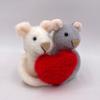Плюшевая игрушка для любви Мышь двухцветная с сердцем обнимающая мышь кукла подарок на День святого Валентина