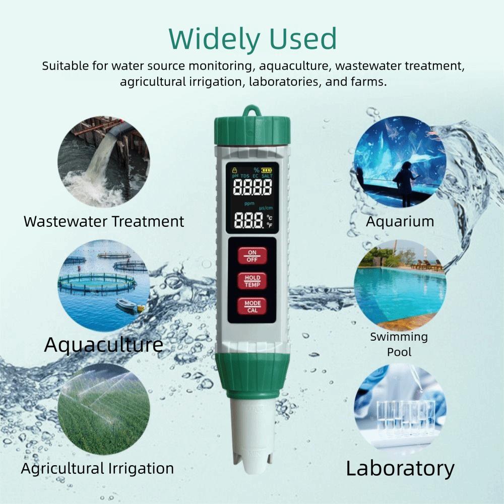 Waterproof Water Quality Meter LCD Digital Display Digital PH Meter Aquaculture