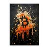 Картина на холсте Bitcoin Storm Современное абстрактное искусство граффити Популярный постер Офисное роскошное художественное украшение