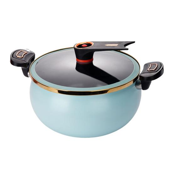 Антипригарная кастрюля с керамическим покрытием и крышкой 7 л Быстрая готовка Мультиварка Микро-скороварка Универсальная посуда для плиты