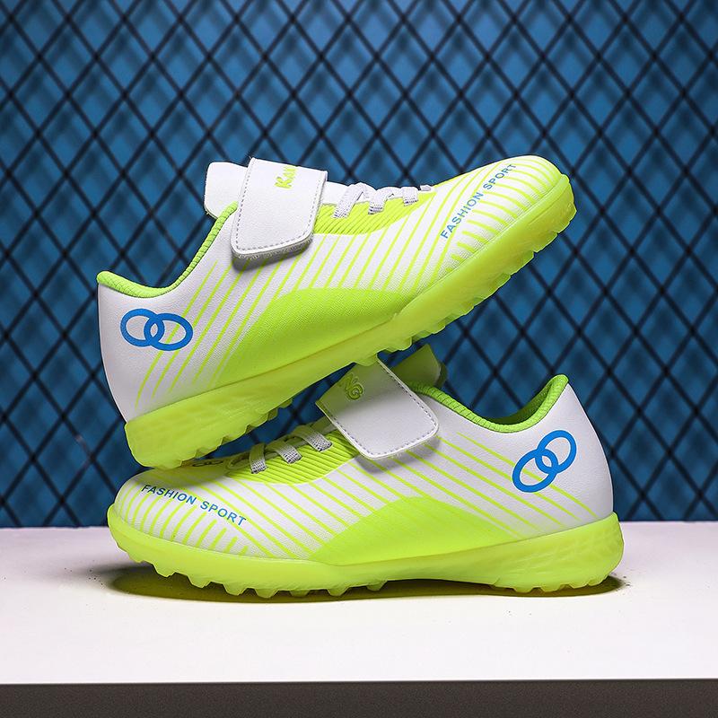 Детские футбольные бутсы на липучках для мальчиков и девочек Шипы Сломанные ногти Ученики начальной школы Тренировки Игры Кроссовки
