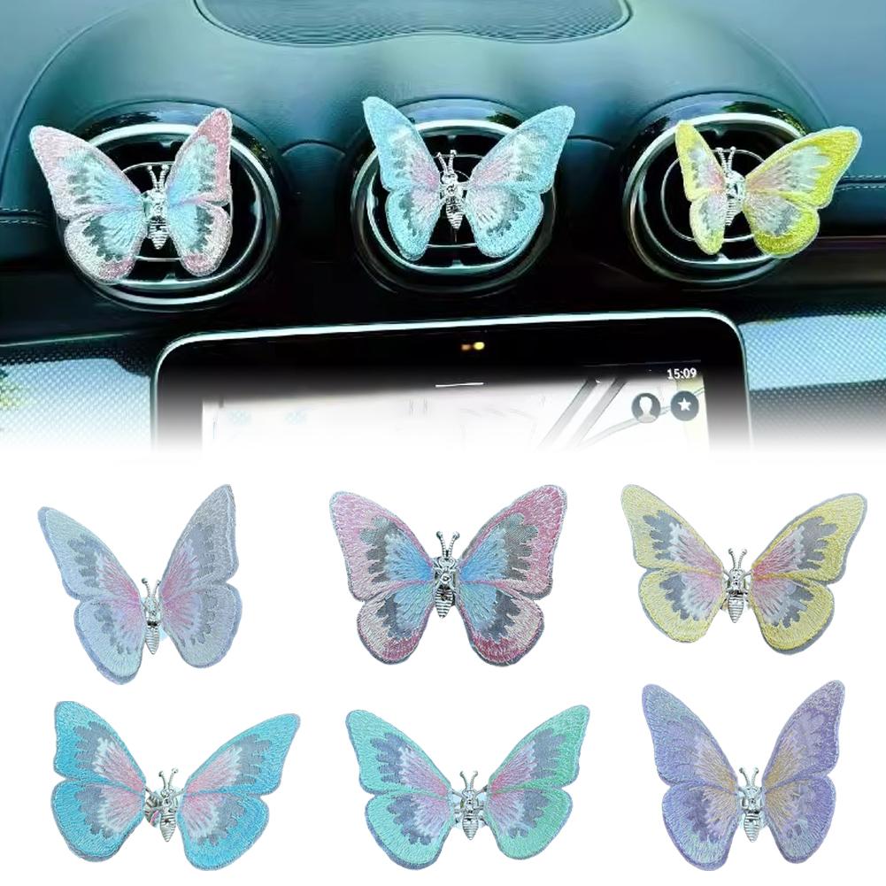 Butterfly Car Air Vent Decoration Moving Butterflies Decorative Accessories Center Console Ornament Car Dashboard Interior Q2B6