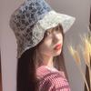 Women's Korean-Style Flower Lace Fisherman Hat with Face-Covering, Trendy Summer Sun Protection
