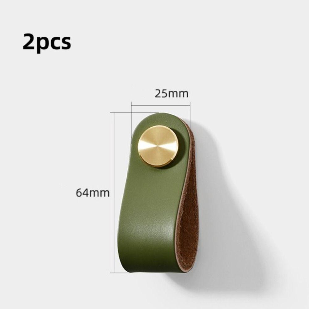 Wardrobe Eco-Friendly Leather Door Handles Cabinet Handle Drawer Pull Knobs Furniture Handle