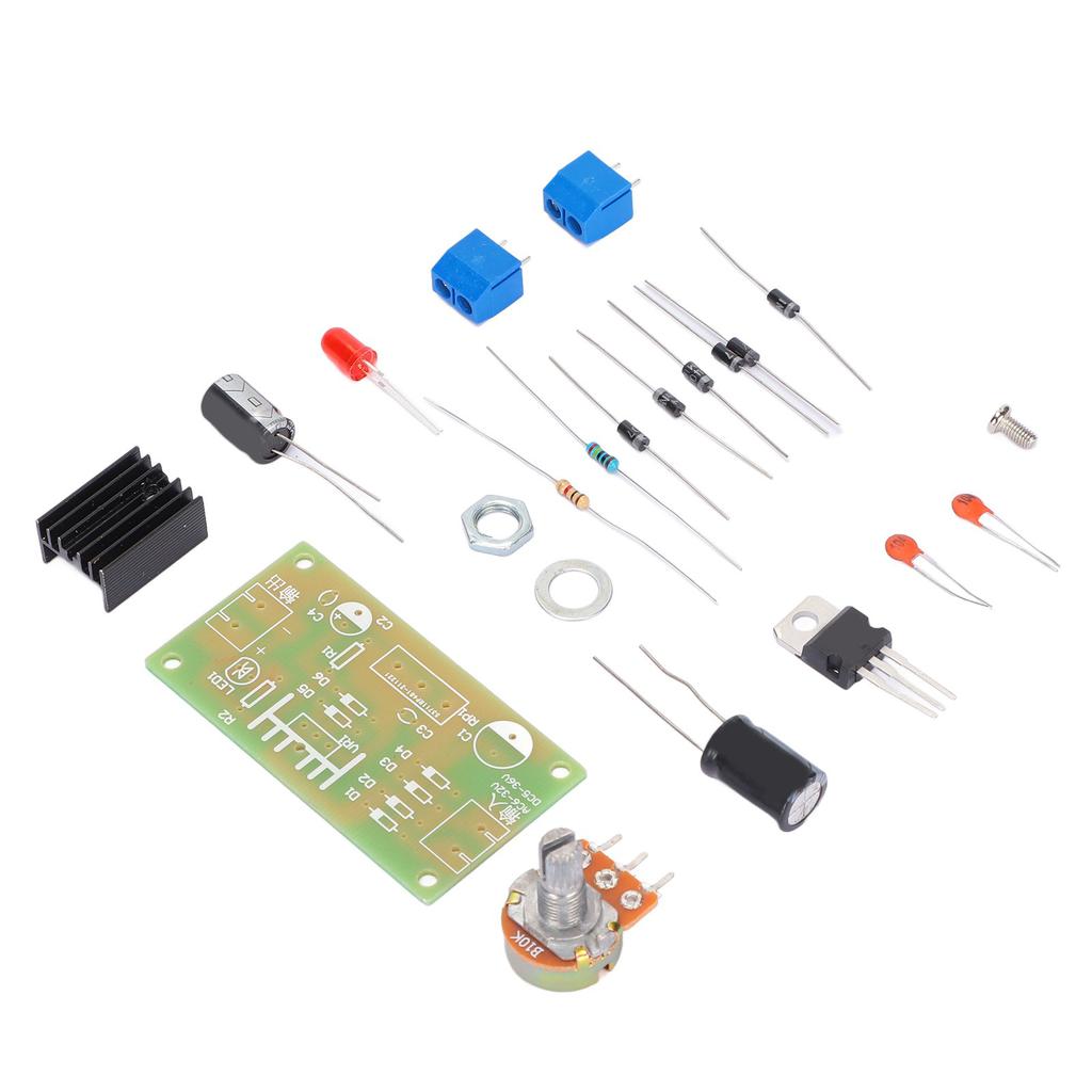 Power Supply Kit,Rectifier Circuit Input Output Voltage Set,LM317 Power Supply Board,AC and Input for Wiring Test,