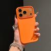 For For Iphone 17 Pro 17 16 15 14 13 12 11 ProMax mini Plus Non-Slip Bumper Cover Original Liquid Silicone Orange Color Case