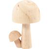 Wooden Mushrooms To Decorate - 5.5 X 8.5 Cm