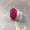 Ruby Oval Gemstone Ring, Handmade Ring, 925 Sterling Silver, Statement Ring, Unisex Ring, Silver Jewelry