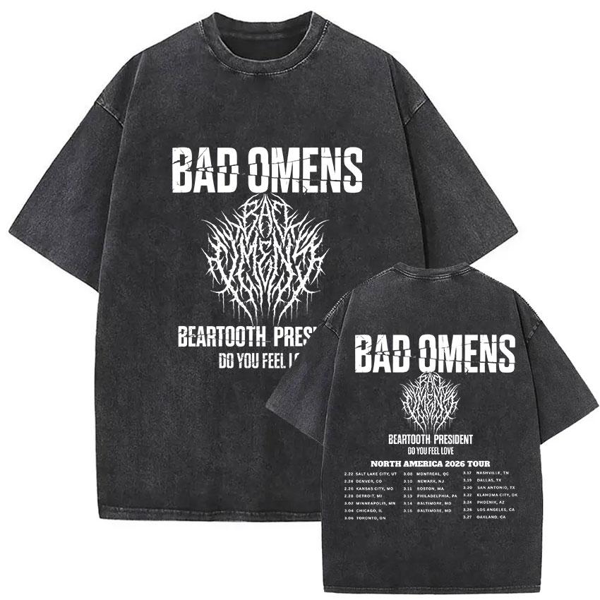 Rock Band Bad Omens Do You Feel Love Футболки с принтом из старой коллекции Мужские Женские Готическая Мода Футболка с коротким рукавом Уличный стиль
