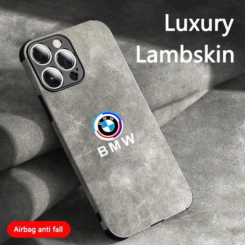 Luxury Suede All-inclusive Phone Case Protector Cover For BMW 50th for iPhone 11 12 13 14 15 16 17 Pro X XR XS Max Mini 7 8 Plus FS0