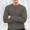 Мужской вязаный свитер с круглым вырезом и длинным рукавом в стиле Old Money - Осенне-зимний повседневный, высококачественный вид