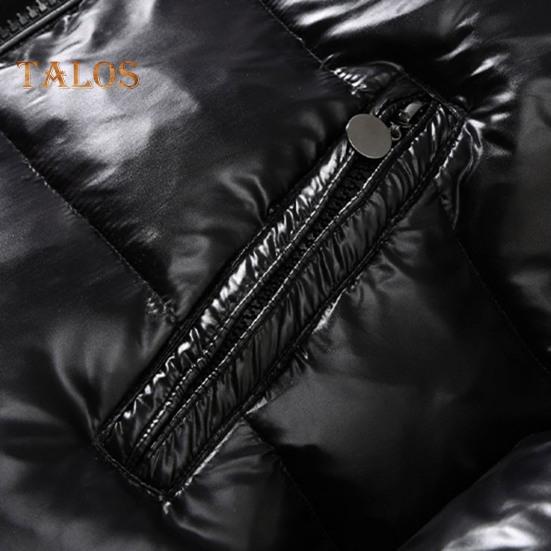 Мужское зимнее хлопковое пальто со съемным капюшоном, длинный рукав, однотонная стеганая куртка с карманами, водонепроницаемая теплая верхняя одежда