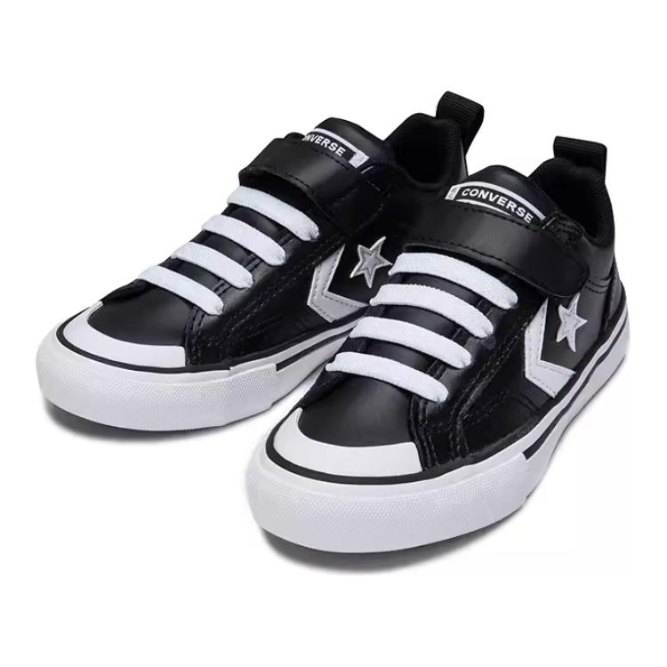 Converse Pro Blaze Strap Ox Удобные Универсальные Низкие Детские Кеды для Скейтбординга Детские Кроссовки Черные A08477C
