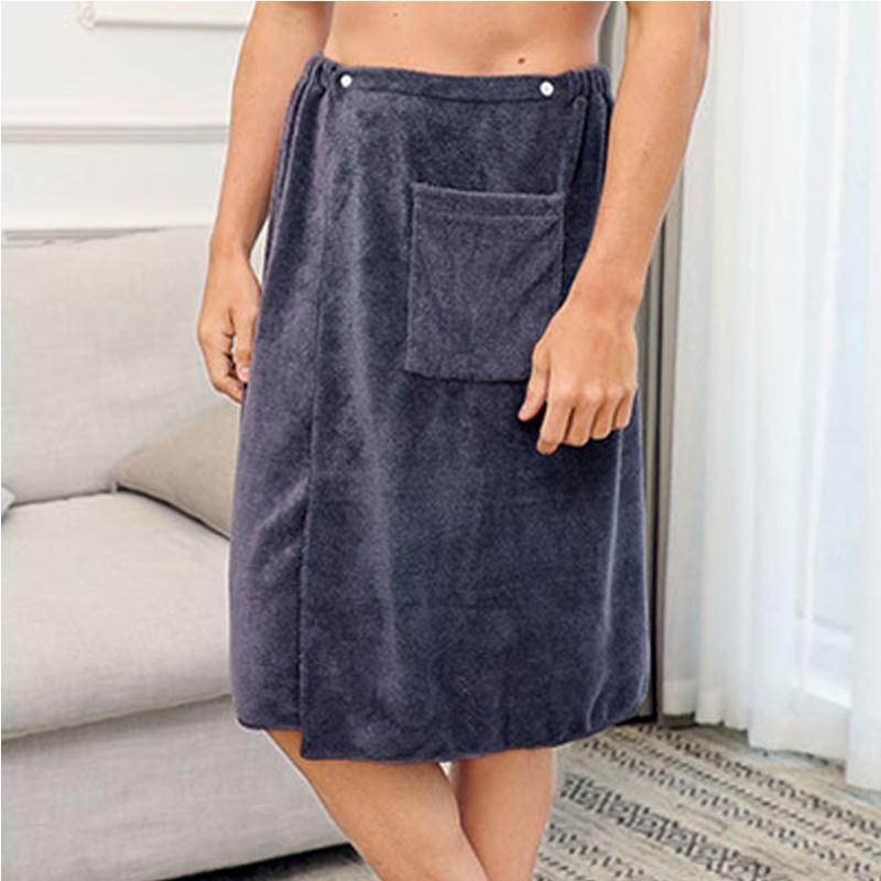 Мужское мягкое полотенце для душа с запахом, регулируемые банные полотенца для тела, мужские эластичные спа-брюки из микрофибры