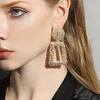 Vintage Earrings Women Gold Color Geometric Statement Earring Metal Earing Hanging Fashion Jewelry