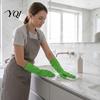 Non Slip Kitchen Cleaning Gloves Fleece Lined Dishwashing Gloves, Waterproof Natural Latex Household Anti Freeze Rubber for Home Non-Slip Grip
