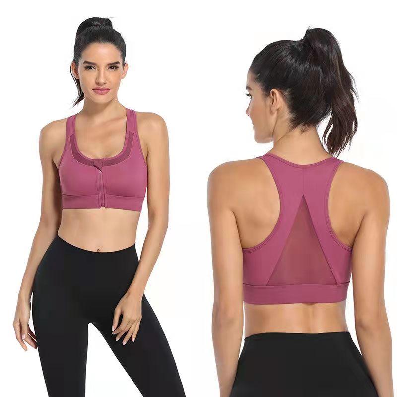 Женский бюстгальтер на молнии, спортивное нижнее белье, ударопрочный, для бега, большой размер, жир, мм, высокоинтенсивный жилет для йоги, бесшовный, собирающий, фитнес-бюстгальтер, пуш-ап, топ