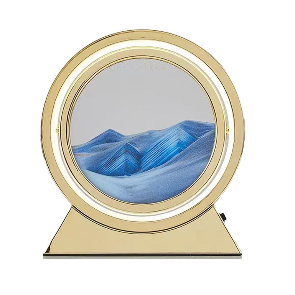 Настольная лампа для спальни с зыбучим песком для глубокого морского пейзажа, песочная картина, декор, подарки