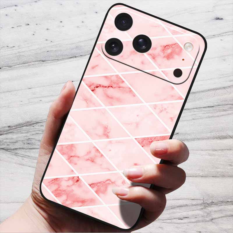 Case For iPhone 16 plus 17 Pro Max Luxury Silicone Back Cover For iPhone17 Air 16e iPhone16 Soft TPU Phone Cases Marble Patterns