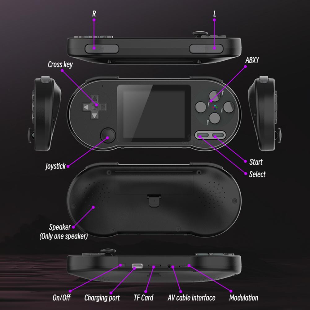 Ретро игровая консоль 3 дюйма Удобный хват Мини портативная игровая консоль Зарядка Type-C HD IPS экран Подарок на день рождения для детей