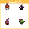 Halloween Cupcake Brooch Quirky And Funny Ghost Skeleton Pumpkin Cake Design