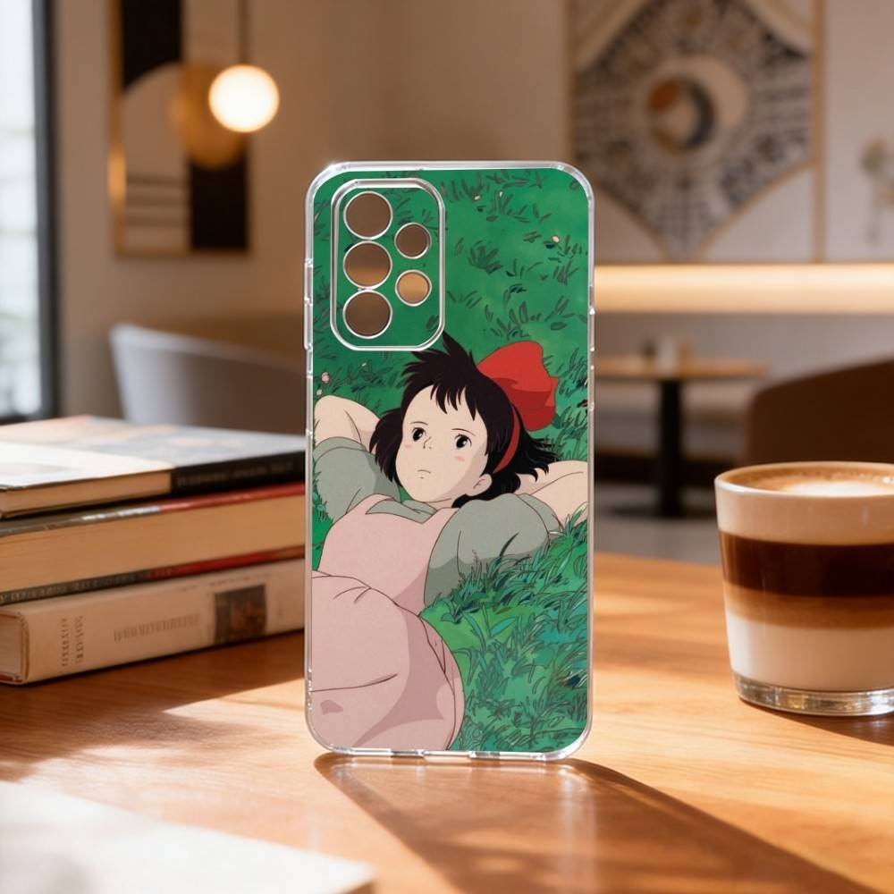 Чехол для телефона Kiki Flying Witch Delivery Service для Samsung S25, S24, S21, S22, S23, S30, Ultra, S20, Plus, Fe Прозрачный чехол