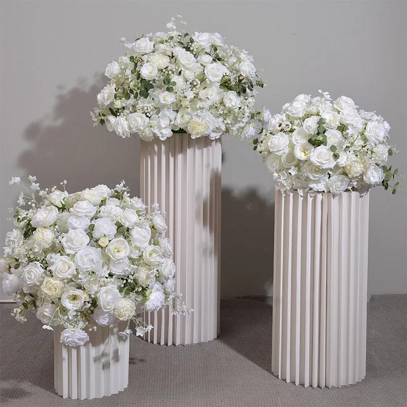 Wedding Table Decoration Ball Artificial Flower Arrangement Stage Floor Flowers Wedding Decoration Road Guide