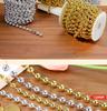 Gold & Silver Electroplated Bead String for DIY Christmas Tree Decorations