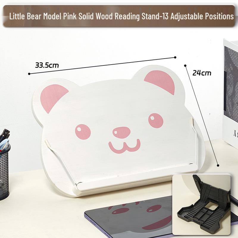 Little Bear Foldable Wooden Book Stand for Kids