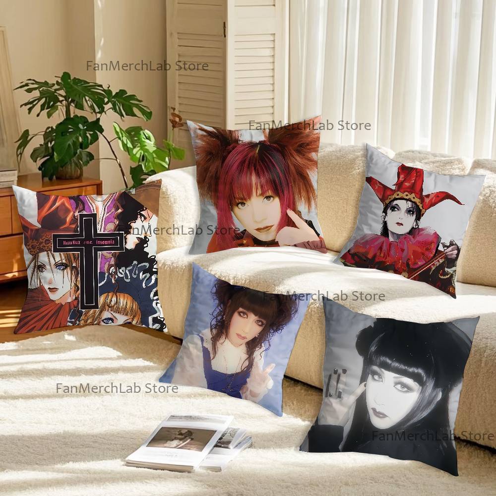 MMalice MMizerS Rock Band Anime Pillow Case Antidustmite Pillowcase Invisible zipper silky short plush Sofa cushion cover