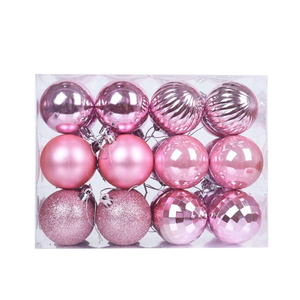 24 шт. Пластиковые подвесные рождественские шары, блестящие подвески на елку, новогодний подарок