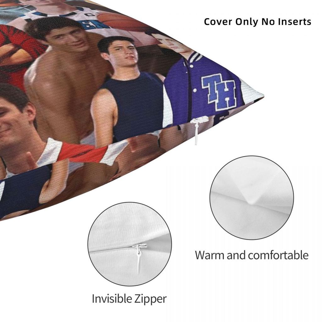 One Tree Hill Nathan Scott Pillowcase Polyester Linen Velvet Printed Zip Decor Pillow Case Sofa Seater Cushion Case 45X45