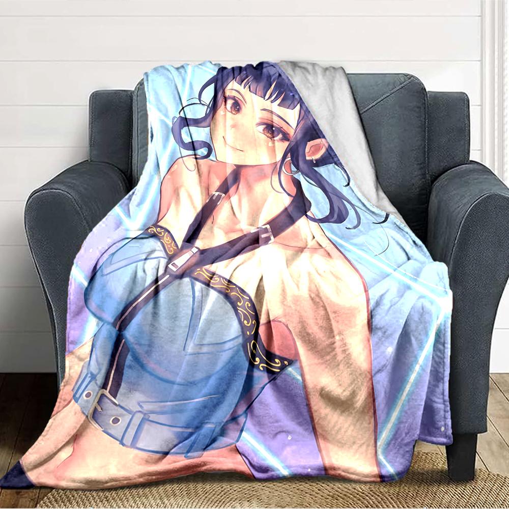 1pc KPop Demon Hunters ZOEY4 Blanket, Gift, for Men and Women, Soft Blanket, Good for Sofa Bed Couch Travel, Lightweight Flannel Blanket