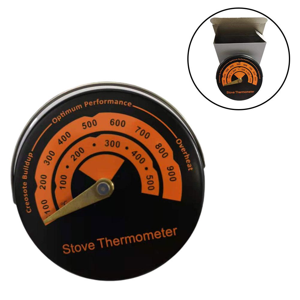 Fireplace Thermometer Temperature 0-500 100-900 63mm Aluminum Alloy Flue Pipe Measure Measure Flue Pipe Temperature