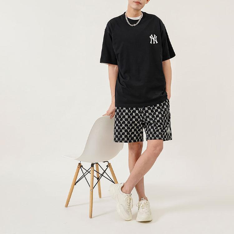 New MLB Drop Shoulder Sleeve T Shirt Unisex Black 3ATSE1223-50BKS