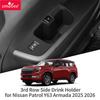 Smabee for Nissan Patrol Y63/Armada 2025 2026 3rd Row Door Side Cup Holder Insert Car Drink Tray 2pcs TPE Car Accessories