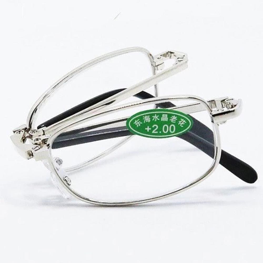 High Definition Crystal Folding Anti-fatigue Reading Glasses Old man Presbyonic Glasses Eyeglass
