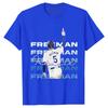 Freddie Freeman American Baseball Player Print Loose Round Neck Pure Cotton Short Sleeved T-Shirts Unisex