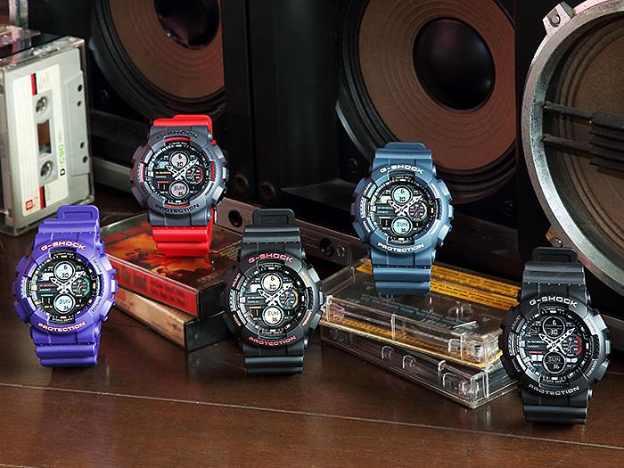 Casio Мужские часы G-SHOCK GA-140-2A, цифровые, кварцевые, ударопрочные, водонепроницаемые 200м, из смолы